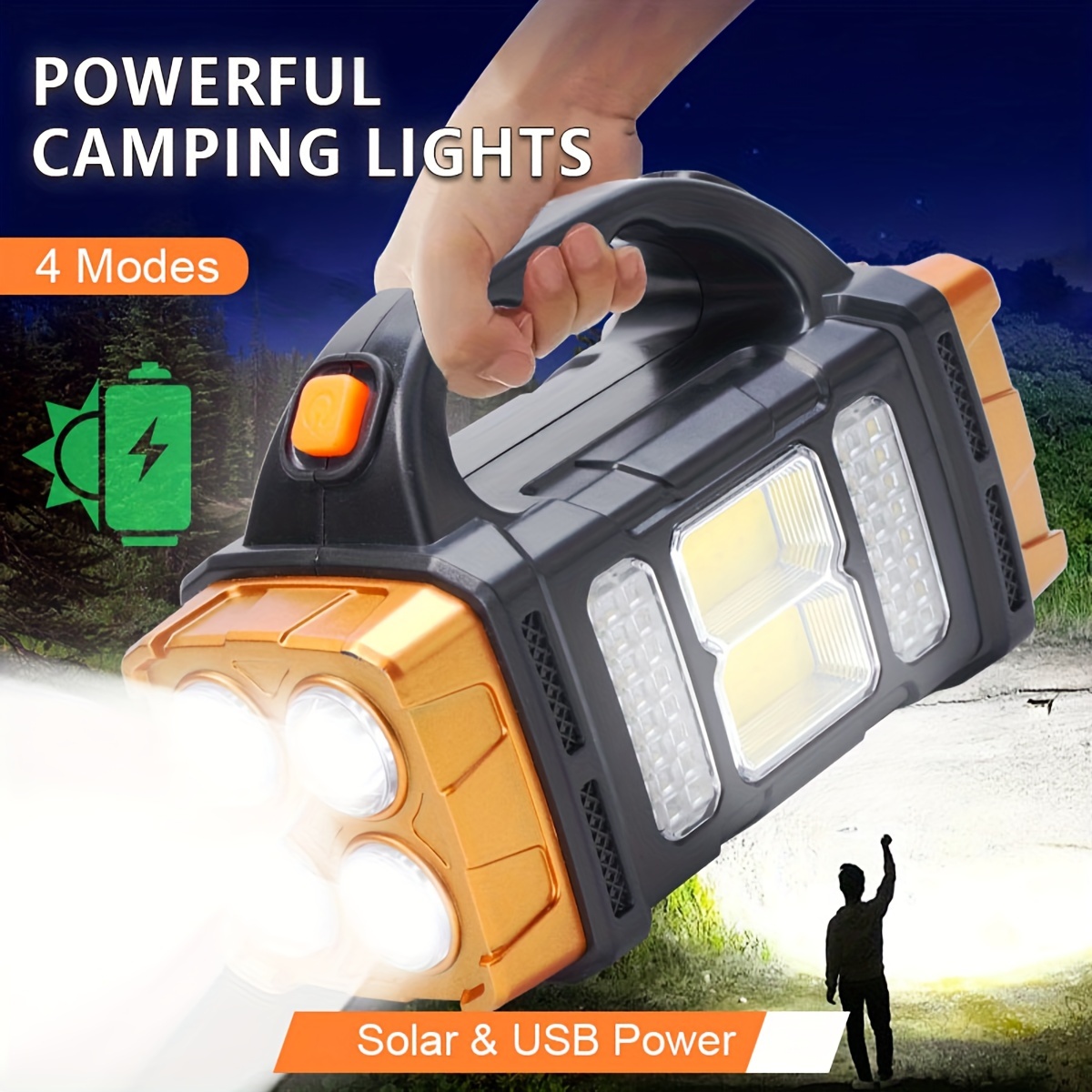 Outdoor Adventure Camp - New Upgrade Rechargeable High Power Solar