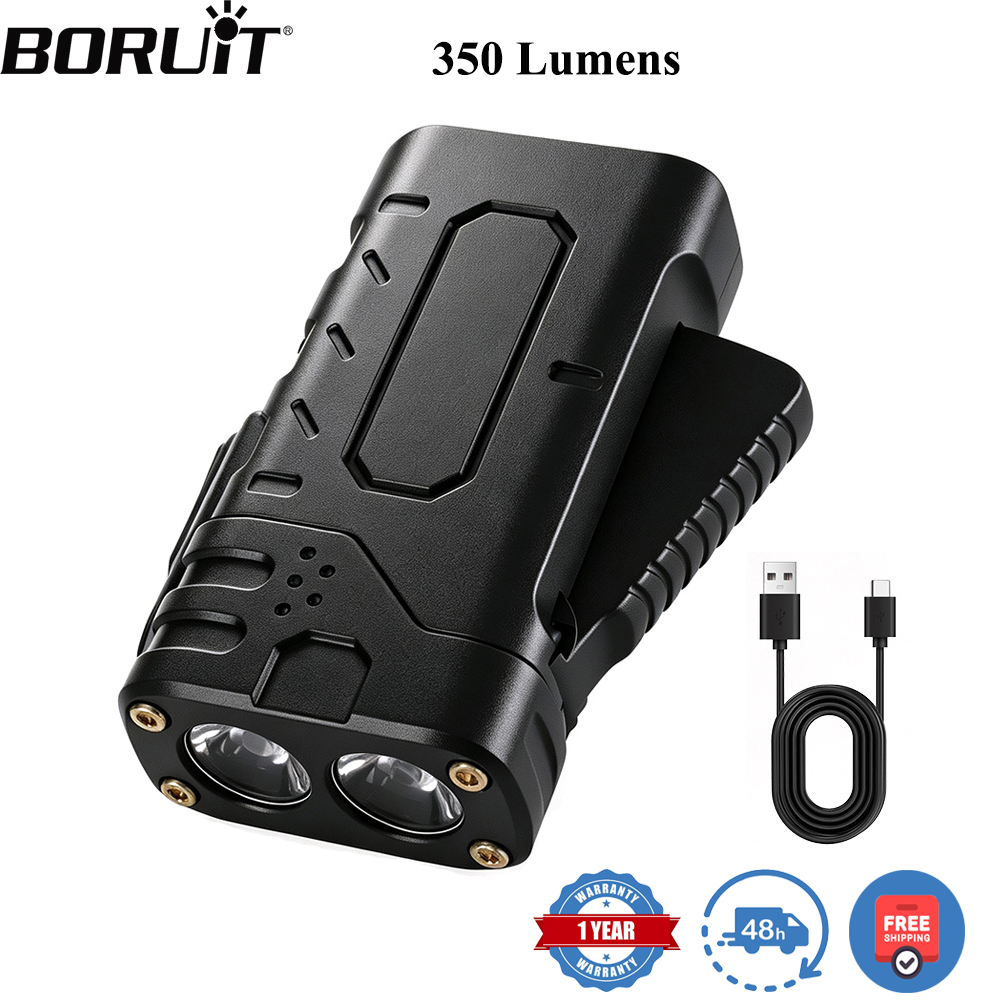 Outdoor Adventure Camp - BORUIiT Hand Crank EDC LED Flashlight