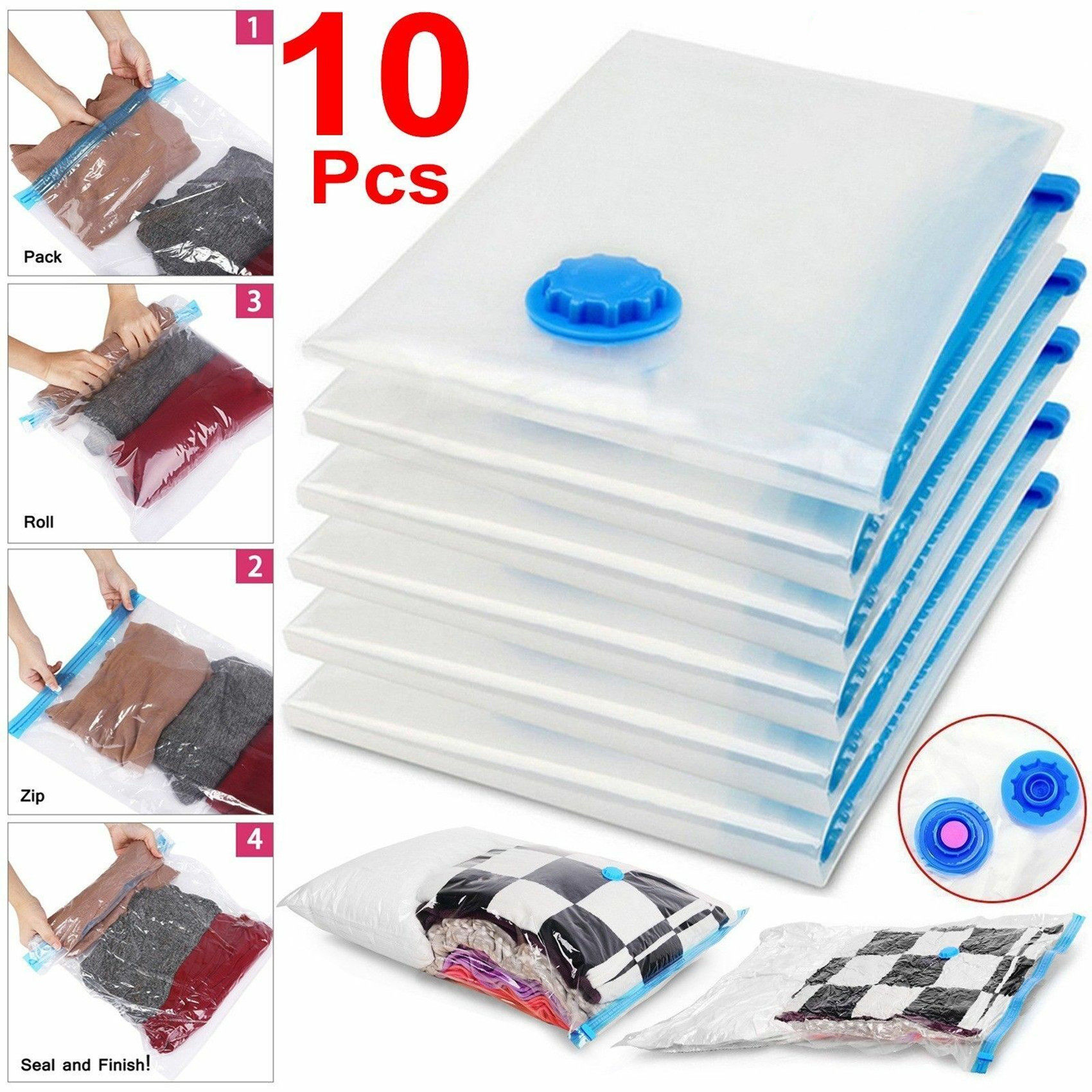 Space Blanket Heavy - 10Pcs 70x100cm Waterproof Vacuum Storage Pouches