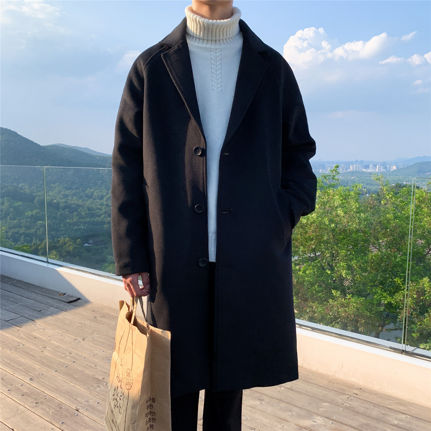 Wool Blend Coat Grey Mans Clim - огляд і ціна Outdoor Adventure Recreation