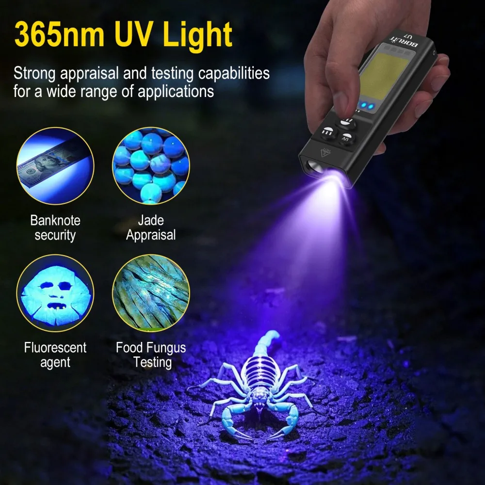 BORUiT U7 UV LED EDC Flashligh - огляд і ціна Outdoor Adventure Camp
