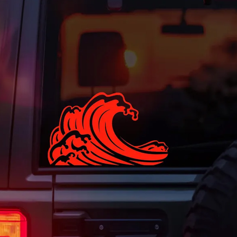 Ocean Wave Car Stickers For Wi - огляд і ціна Outdoor Adventure Words