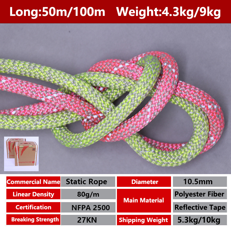 10.5mm Rock Climbing Rope 100M - огляд і ціна Rope Climbing Static