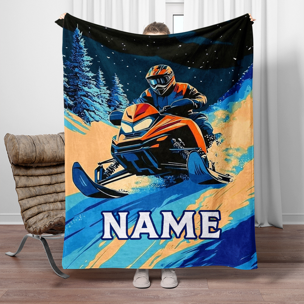 Personalized Snowmobile Blanke - огляд і ціна Outdoor Adventure Names
